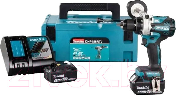 Изображение товара Профессиональная дрель-шуруповерт Makita DHP486RTJ