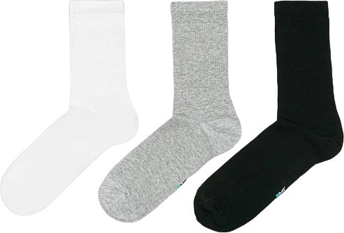 Изображение товара Носки Mark Formelle 107A-1663/223107A-1 (р.29-31, белый/серый меланж/черный, 3 пары)