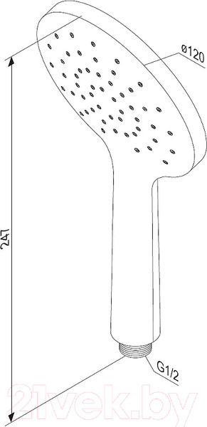 Изображение товара Лейка ручного душа Damixa Jupiter 977020300 (черный)