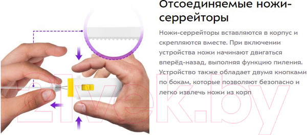 Изображение товара Нож электрический Kitfort KT-4073-3 (белый/желтый)