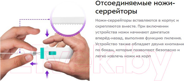 Изображение товара Нож электрический Kitfort KT-4073-2 (белый/зеленый)