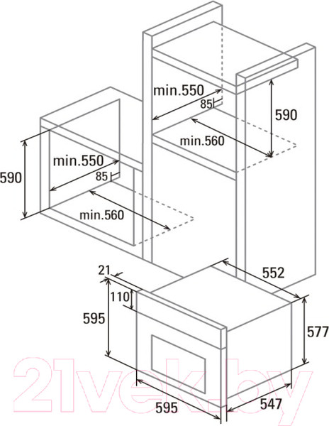 Изображение товара Электрический духовой шкаф Cata MT 9011 Pro BK