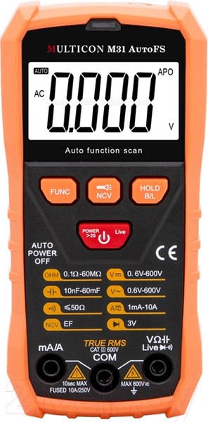 Изображение товара Мультиметр цифровой Multicon M31 AutoFS / 03K-M31_AutoFS-3619
