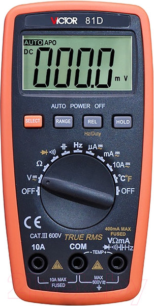 Изображение товара Мультиметр цифровой Victor 81D / 02K-V81D-3528
