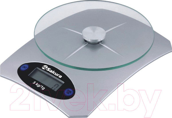 Изображение товара Кухонные весы Sakura SA-6055S (серебристый)