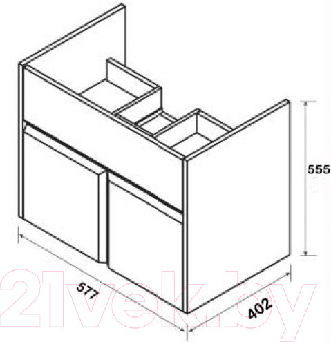 Изображение товара Тумба под умывальник Roca Up ZRU9303010