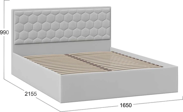 Изображение товара Каркас кровати ТриЯ Порто универсальная 1600 (велюр Confetti Silver)