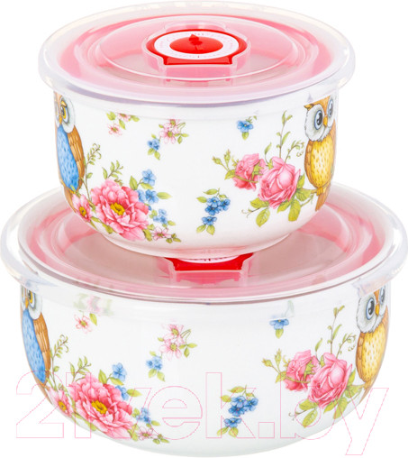 Изображение товара Набор салатников Elan Gallery Совушки / 420498