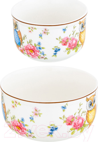 Изображение товара Набор салатников Elan Gallery Совушки / 420498