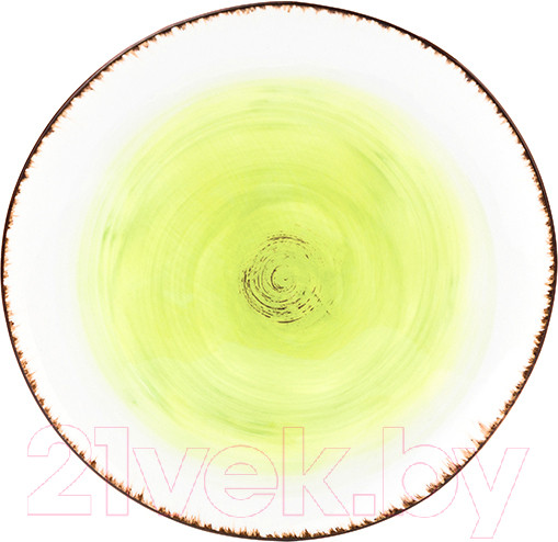 Изображение товара Тарелка закусочная (десертная) Elan Gallery Кантри / 760064 (зеленый)