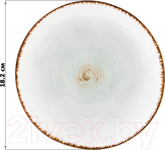 Изображение товара Тарелка закусочная (десертная) Elan Gallery Кантри / 760065 (голубой)