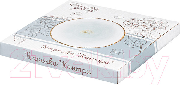 Изображение товара Тарелка закусочная (десертная) Elan Gallery Кантри / 760065 (голубой)