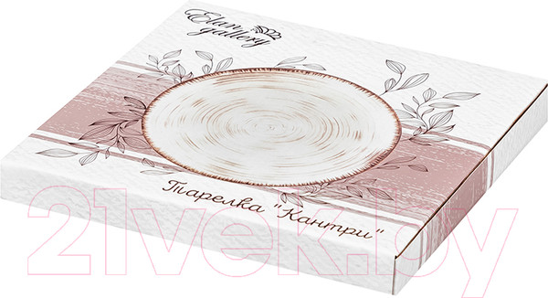 Изображение товара Тарелка закусочная (десертная) Elan Gallery Кантри / 760170 (натуральный)