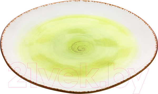 Изображение товара Тарелка столовая обеденная Elan Gallery Кантри / 760092 (зеленый)