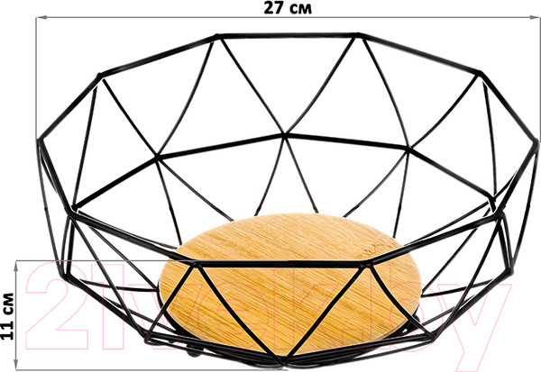 Изображение товара Фруктовница El Casa 240188 (черный)