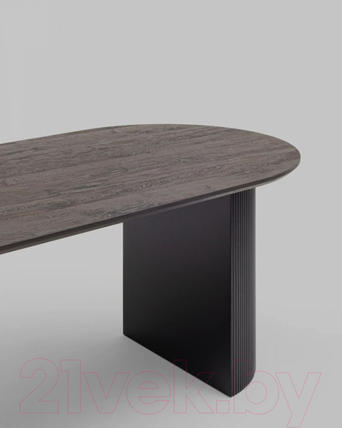 Изображение товара Обеденный стол Stool Group Ballet 180x90x75 (темное дерево/черный)