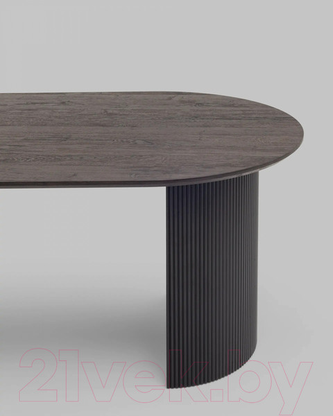 Изображение товара Обеденный стол Stool Group Ballet 180x90x75 (темное дерево/черный)