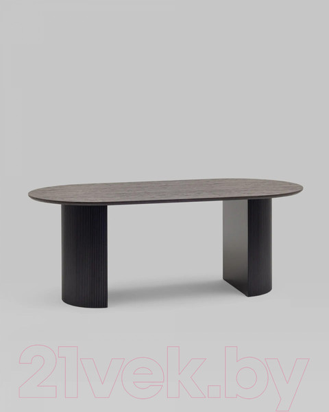 Изображение товара Обеденный стол Stool Group Ballet 200x100x75 (темное дерево/черный)