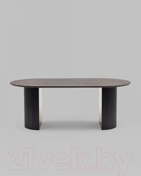Изображение товара Обеденный стол Stool Group Ballet 200x100x75 (темное дерево/черный)