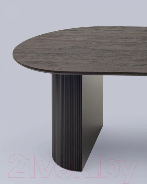 Изображение товара Обеденный стол Stool Group Ballet 200x100x75 (темное дерево/черный)