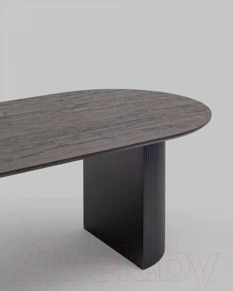 Изображение товара Обеденный стол Stool Group Ballet 200x100x75 (темное дерево/черный)