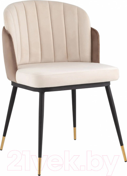 Изображение товара Стул Stool Group Пенелопа (велюр бежевый/коричневый)