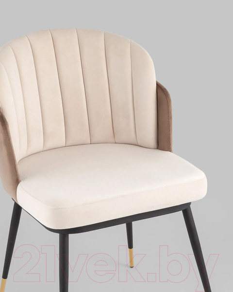 Изображение товара Стул Stool Group Пенелопа (велюр бежевый/коричневый)