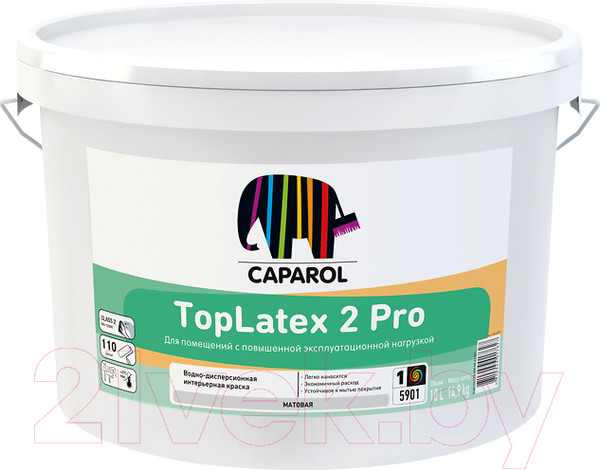 Изображение товара Краска Caparol TopLatex 2 Pro База 3 (9.4л)