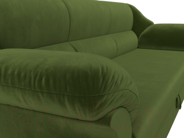 Изображение товара Диван Лига Диванов Карнелла / 105878 (микровельвет зеленый)