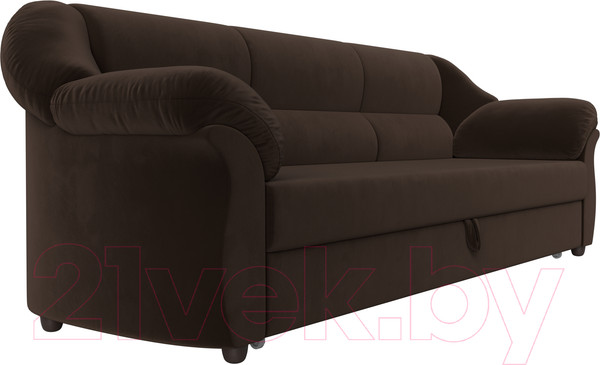 Изображение товара Диван Лига Диванов Карнелла / 105880 (микровельвет коричневый)