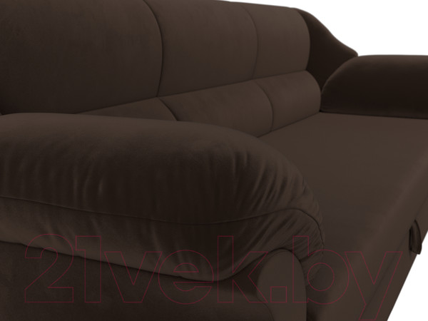 Изображение товара Диван Лига Диванов Карнелла / 105880 (микровельвет коричневый)