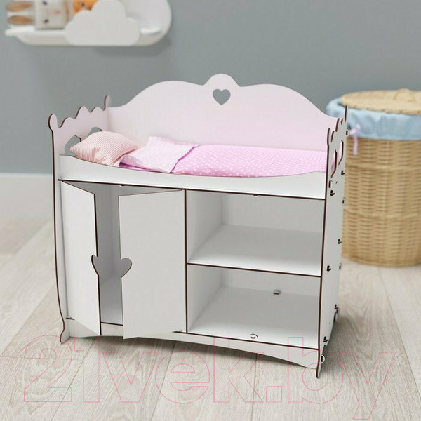 Изображение товара Набор аксессуаров для куклы Leader Toys Diamond Princess Комплекс c постельным бельем / 81319 (белый)