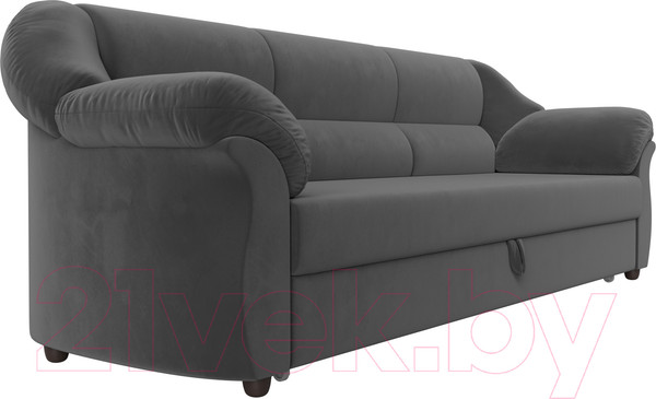 Изображение товара Диван Лига Диванов Карнелла / 109525 (велюр серый)