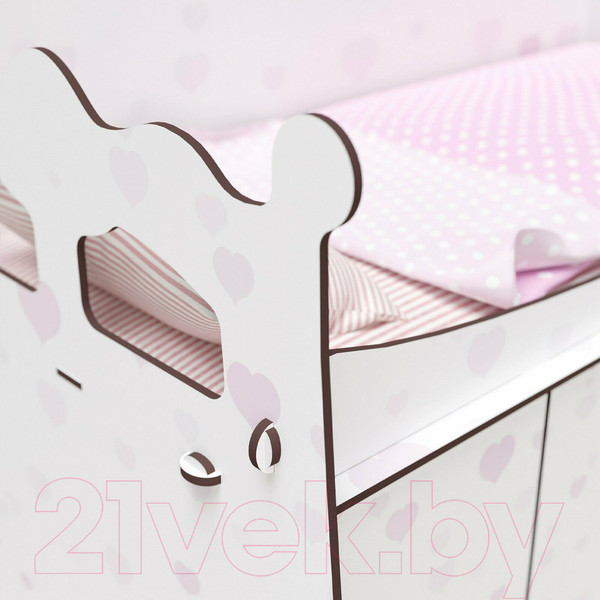 Изображение товара Набор аксессуаров для куклы Leader Toys Diamond Princess Комплекс c постельным бельем / 82319 (сердечки)