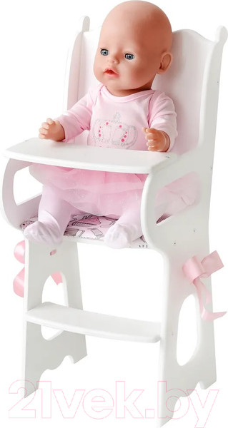 Изображение товара Аксессуар для куклы Leader Toys Diamond Princess Стульчик для кормления / 71119 (белый)
