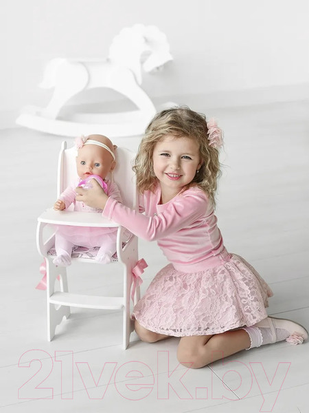 Изображение товара Аксессуар для куклы Leader Toys Diamond Princess Стульчик для кормления / 71119 (белый)