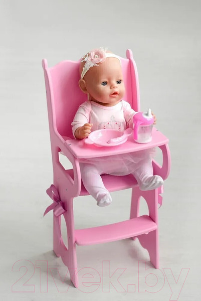 Изображение товара Аксессуар для куклы Leader Toys Diamond Princess Стульчик для кормления / 72119 (розовый)