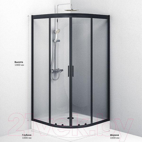 Изображение товара Душевой уголок AM.PM Gem 100x100 / W90G-401-100BT