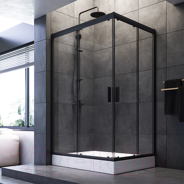 Изображение товара Душевой уголок AM.PM Gem Twin Slide 120x90 / W90G-404-120290-BT