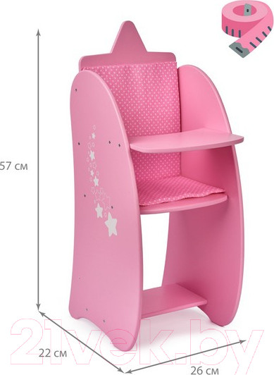 Изображение товара Аксессуар для куклы Leader Toys Diamond Star Стульчик для кормления / 74319 (розовый)