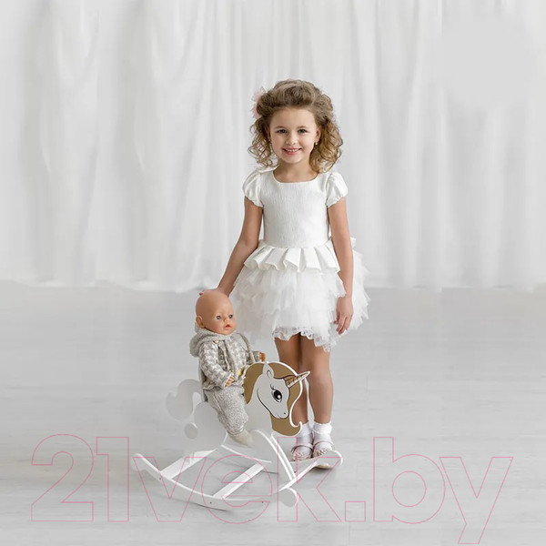 Изображение товара Аксессуар для куклы Leader Toys Shining Crown. Единорог / 72120 (белоснежный шелк)