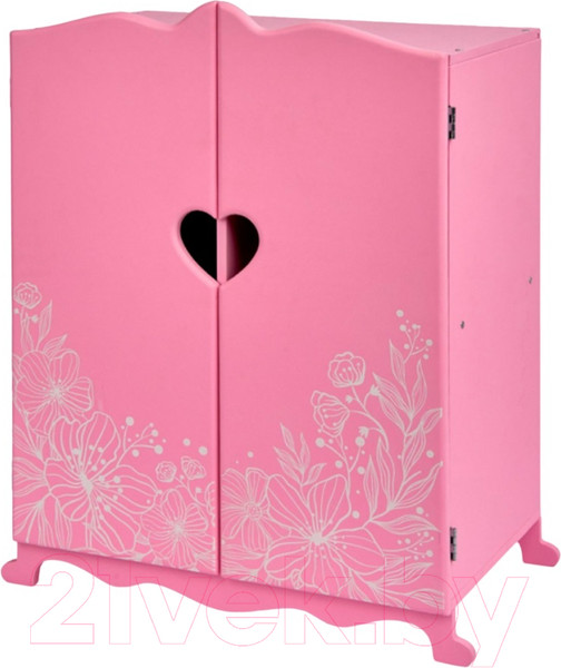 Изображение товара Аксессуар для куклы Leader Toys Diamond Princess Шкаф c дизайнерским цветочным принтом / 72419 (розовый)