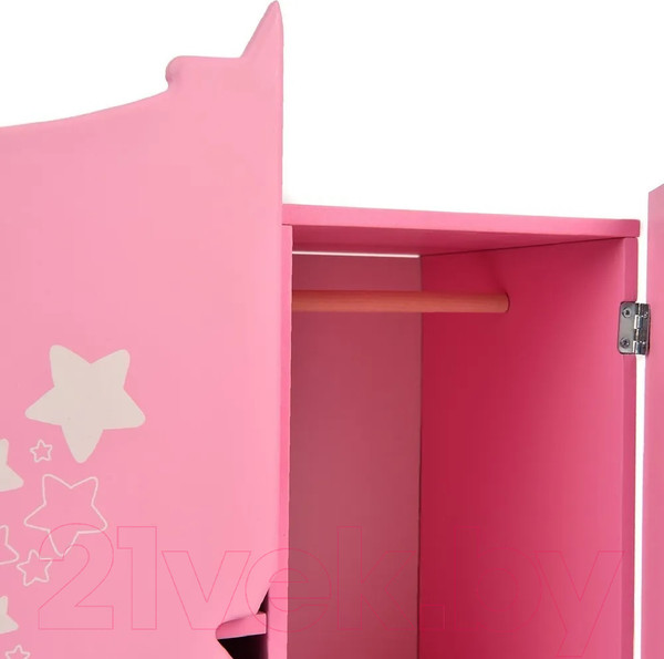 Изображение товара Аксессуар для куклы Leader Toys Diamond Star Шкаф c дизайнерским звездным принтом / 74219 (розовый)