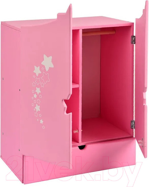 Изображение товара Аксессуар для куклы Leader Toys Diamond Star Шкаф c дизайнерским звездным принтом / 74219 (розовый)