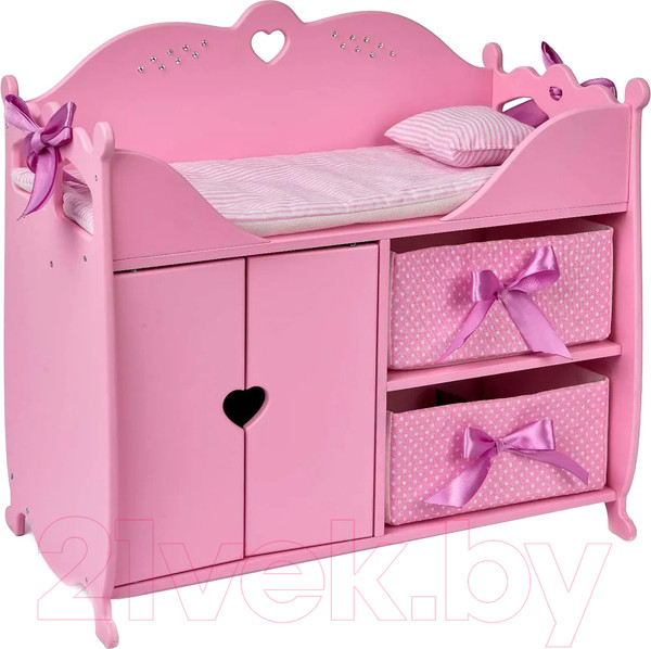 Изображение товара Набор аксессуаров для куклы Leader Toys Diamond Princes Комплекс c постельным бельем / 72319 (розовый)