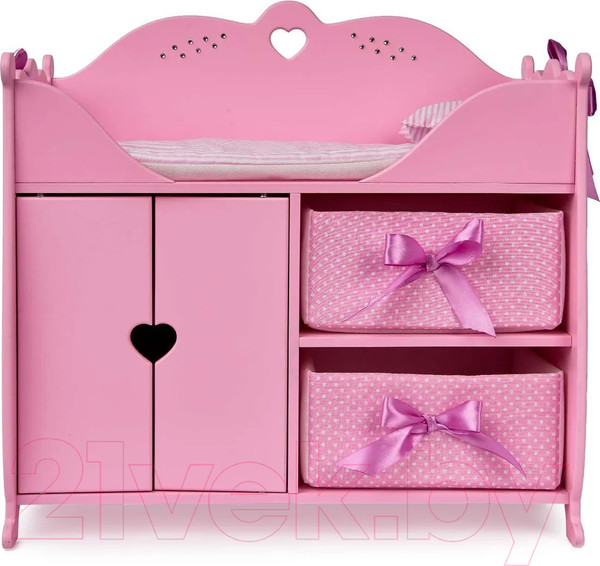 Изображение товара Набор аксессуаров для куклы Leader Toys Diamond Princes Комплекс c постельным бельем / 72319 (розовый)