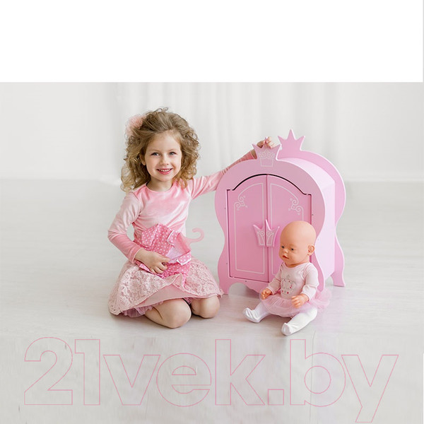 Изображение товара Аксессуар для куклы Leader Toys Shining Crown Шкаф / 71020 (розовое облако)