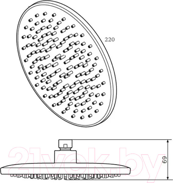 Изображение товара Лейка верхнего душа AM.PM Gem F0590022