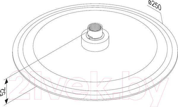 Изображение товара Лейка верхнего душа Damixa Scandinavian Pure 936050300 (черный)