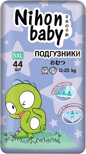 Изображение товара Подгузники детские Nihon Baby Junior 5XL 11-25кг (44шт)